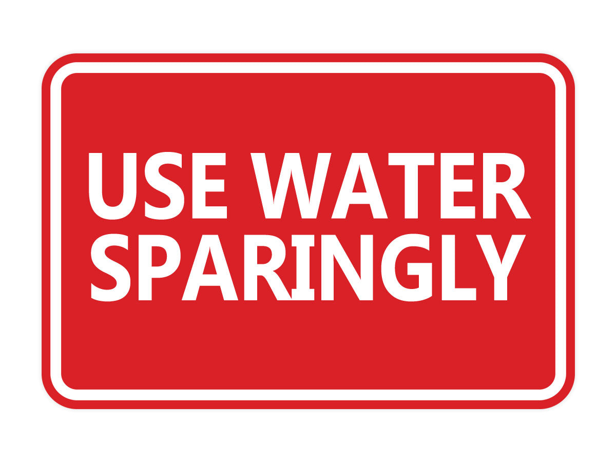 Signs ByLITA Classic Framed Use Water Sparingly Door or Wall Sign | Eco-Friendly Home Signs