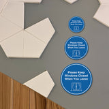 Signs ByLITA Circle Please Keep Windows Closed When You Leave Wall or Door Sign