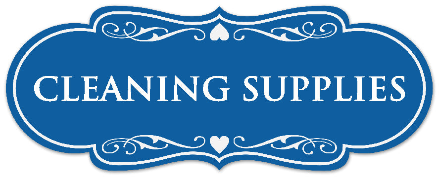 Signs ByLITA Designer Cleaning Supplies Sign - Easy Installation | Durable Wall or Door Sign