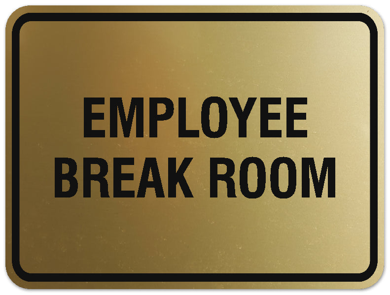 Signs ByLITA Classic Framed Employee Break Room Sign - Easy Installation | Durable Wall or Door