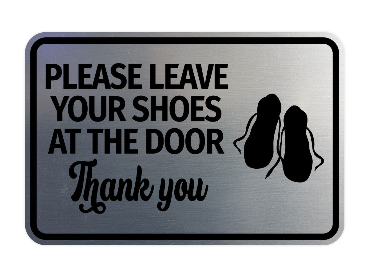 Signs ByLITA Classic Framed Please Leave Your Shoes At The Door Thank You Wall or Door Sign
