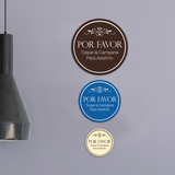 Signs ByLITA Circle Por Favor Toque la Campana Para Asistirlo Wall or Door Sign