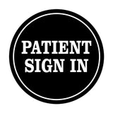 Signs ByLITA Circle Patient Sign In Wall or Door Sign