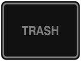 Signs ByLITA Classic Framed TRASH Door or Wall Sign Durable ABS Plastic | Laser Engraved | Easy Installation | Elegant Design