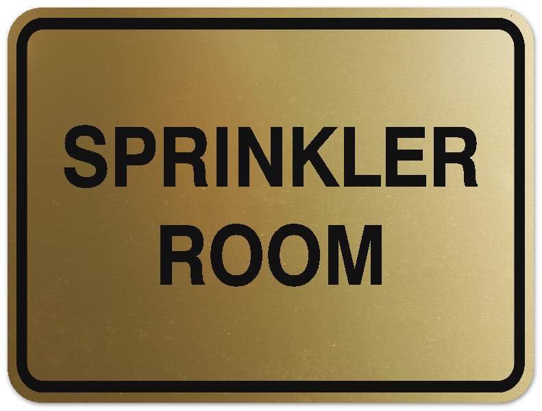 Signs ByLITA Classic Framed SPRINKLER ROOM Door or Wall Sign Durable ABS Plastic | Laser Engraved | Easy Installation | Elegant Design