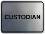 Signs ByLITA Classic Framed Custodian Sign - Easy Installation | Durable Wall or Door Sign