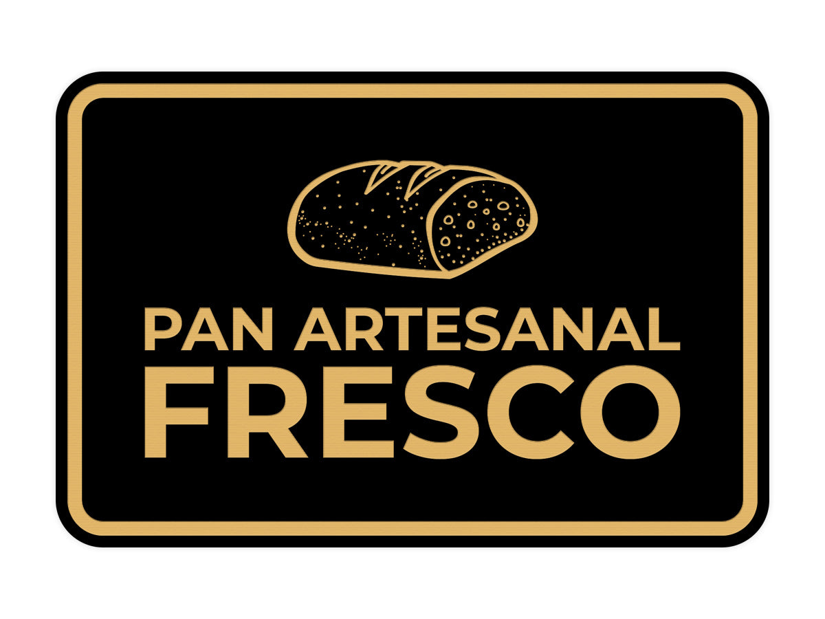 Signs ByLITA Classic Framed Pan Artesanal Fresco Door or Wall Sign