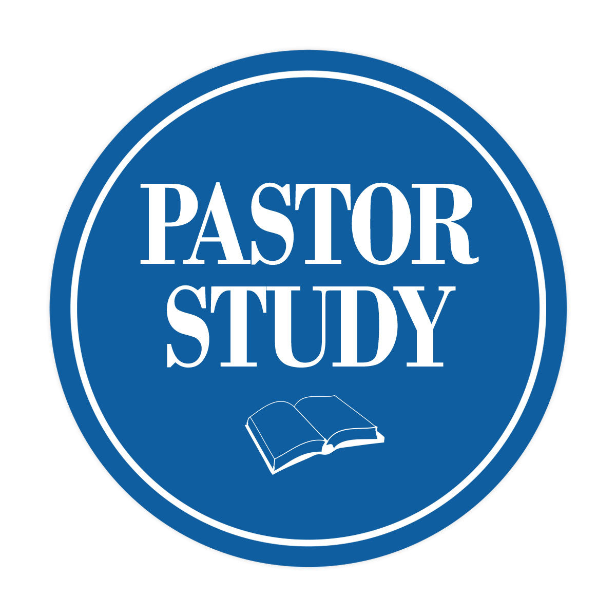 Signs ByLITA Circle Pastor Study Wall or Door Sign