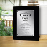 Signs ByLITA Customizable Retirement Award Wooden Plaque with Easel Stand, Engraved Gift for Employees, Organization members and Corporate Awards