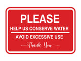 Signs ByLITA Classic Framed Please Help Us Conserve Water Avoid Excessive Use Thank You Door or Wall Sign | Eco-Friendly Home Signs
