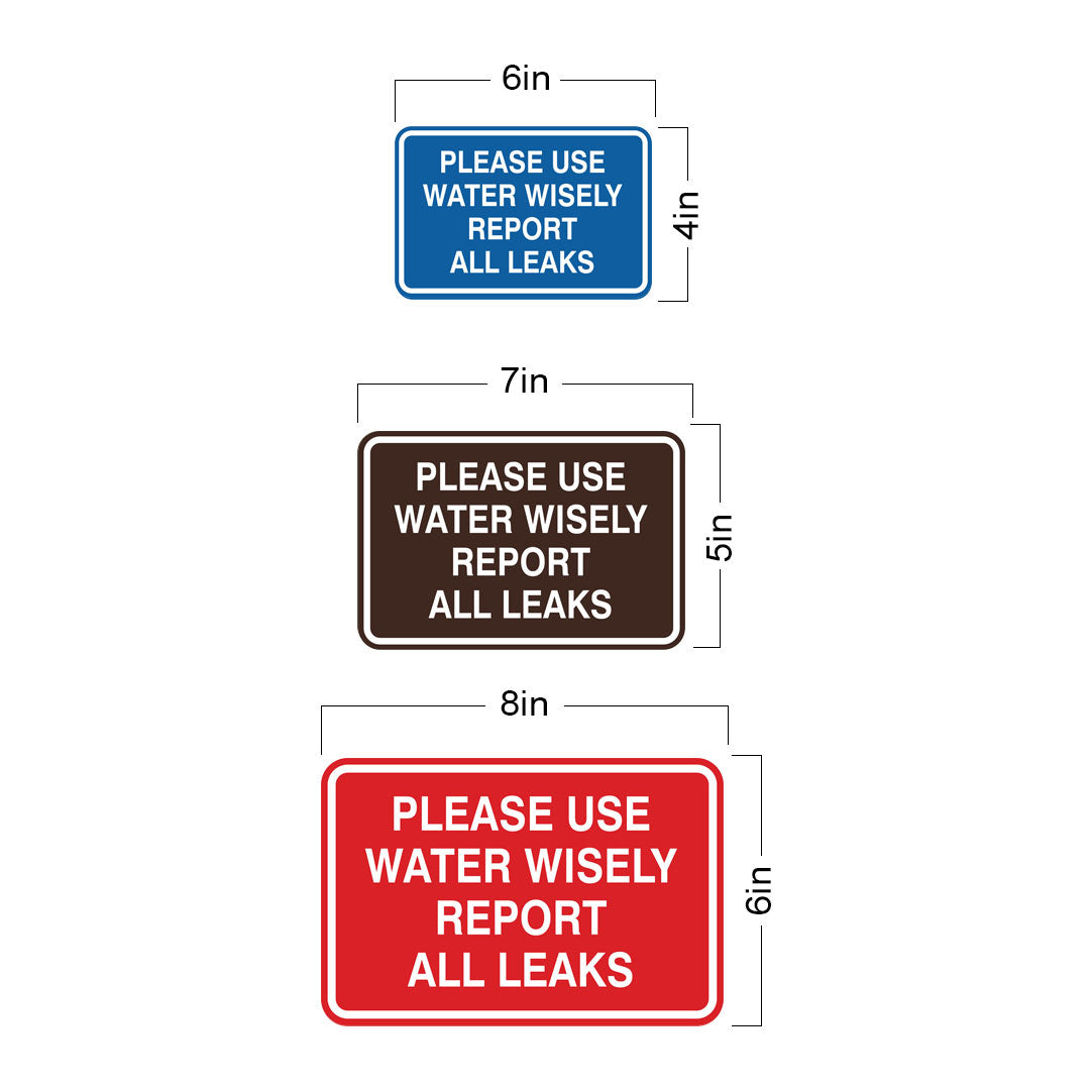 Signs ByLITA Classic Framed Please Use Water Wisely Report All Leaks Door or Wall Sign | Eco-Friendly Home Signs