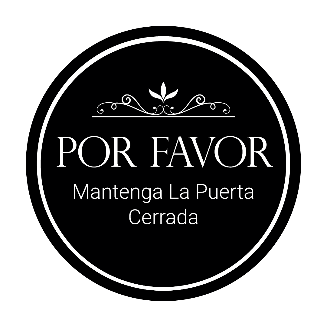Signs ByLITA Circle Por favor Mantenga La Puerta Cerrada Wall or Door Sign