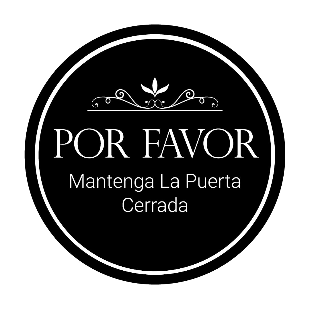 Signs ByLITA Circle Por favor Mantenga La Puerta Cerrada Wall or Door Sign