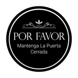Signs ByLITA Circle Por favor Mantenga La Puerta Cerrada Wall or Door Sign