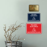 Signs ByLITA Classic Framed Peligro Eléctrico Manténgase Alejado Door or Wall Sign Easy Installation | Health And Safety | Building And Hospitality