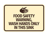 Signs ByLITA Classic Framed Food Safety Warning, Wash Hands Only In This Sink Wall or Door Sign