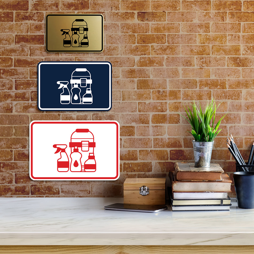 Signs ByLITA Classic Framed Cleaning Supplies Graphic Wall or Door Sign