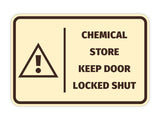 Signs ByLITA Classic Framed Chemical Store Keep Door Locked Shut Door or Wall Sign Easy Installation | Health And Safety | Building And Hospitality Signs