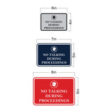 Signs ByLITA Classic Framed No Talking During Proceedings Door or Wall Sign Durable ABS Plastic | Laser Engraved | Easy Installation | Courtroom