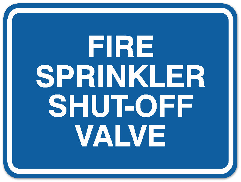 Signs ByLITA Classic Framed Fire Sprinkler Shut Off Sign - Easy Installation | Durable Wall or Door