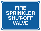 Signs ByLITA Classic Framed Fire Sprinkler Shut Off Sign - Easy Installation | Durable Wall or Door