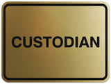 Signs ByLITA Classic Framed Custodian Sign - Easy Installation | Durable Wall or Door Sign
