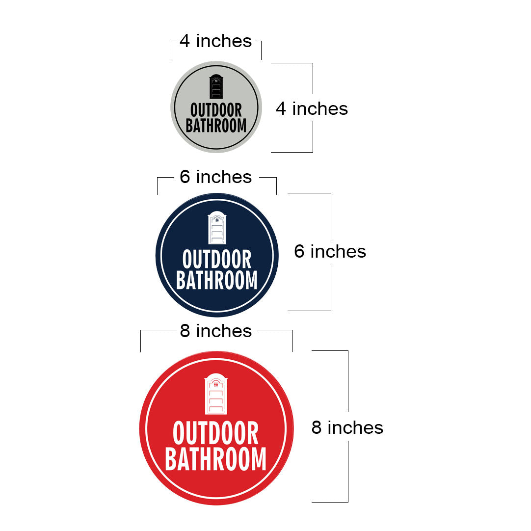 Signs ByLITA Circle Outdoor Bathroom Wall or Door Sign