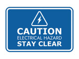 Signs ByLITA Classic Framed Caution: Electrical Hazard - Stay Clear Door or Wall Sign Easy Installation | Health And Safety | Building And Warning Signs