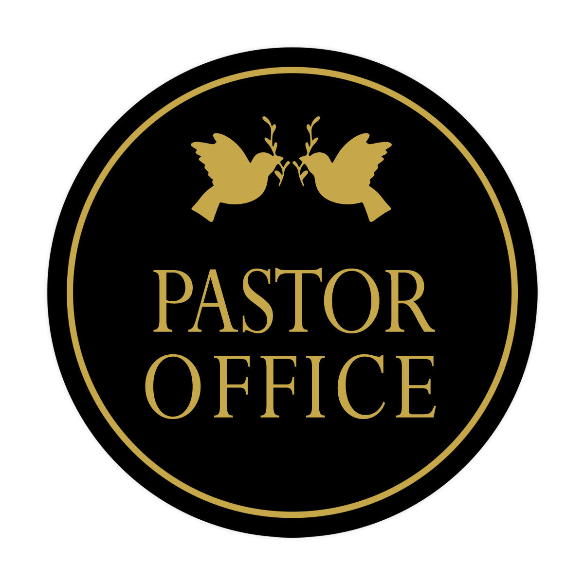 Signs ByLITA Circle Pastor Office Wall or Door Sign