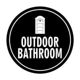 Signs ByLITA Circle Outdoor Bathroom Wall or Door Sign
