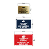 Signs ByLITA Classic Framed Food Safety Warning, Wash Hands Only In This Sink Wall or Door Sign