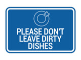 Signs ByLITA Classic Framed Please Don't leave Dirty Dishes On this Sink Wall or Door Sign