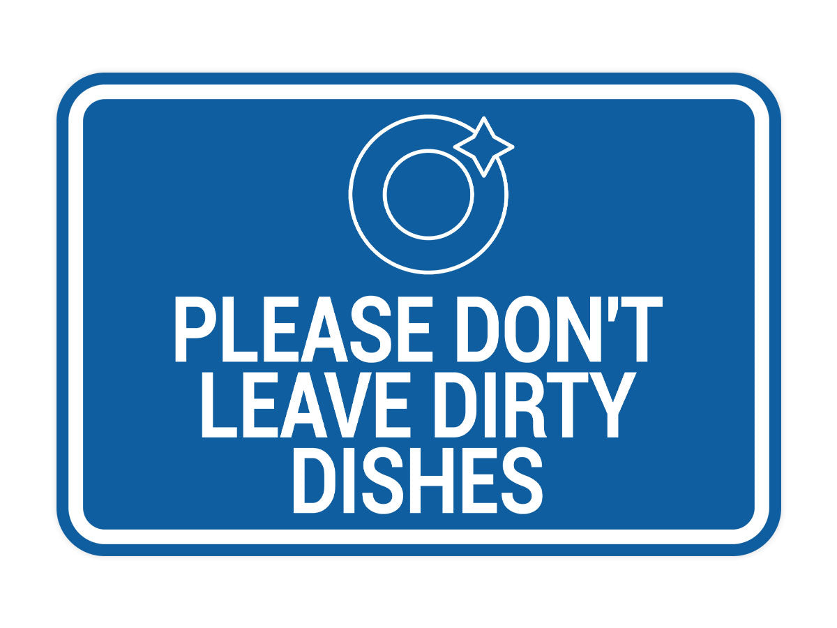 Signs ByLITA Classic Framed Please Don't leave Dirty Dishes On this Sink Wall or Door Sign