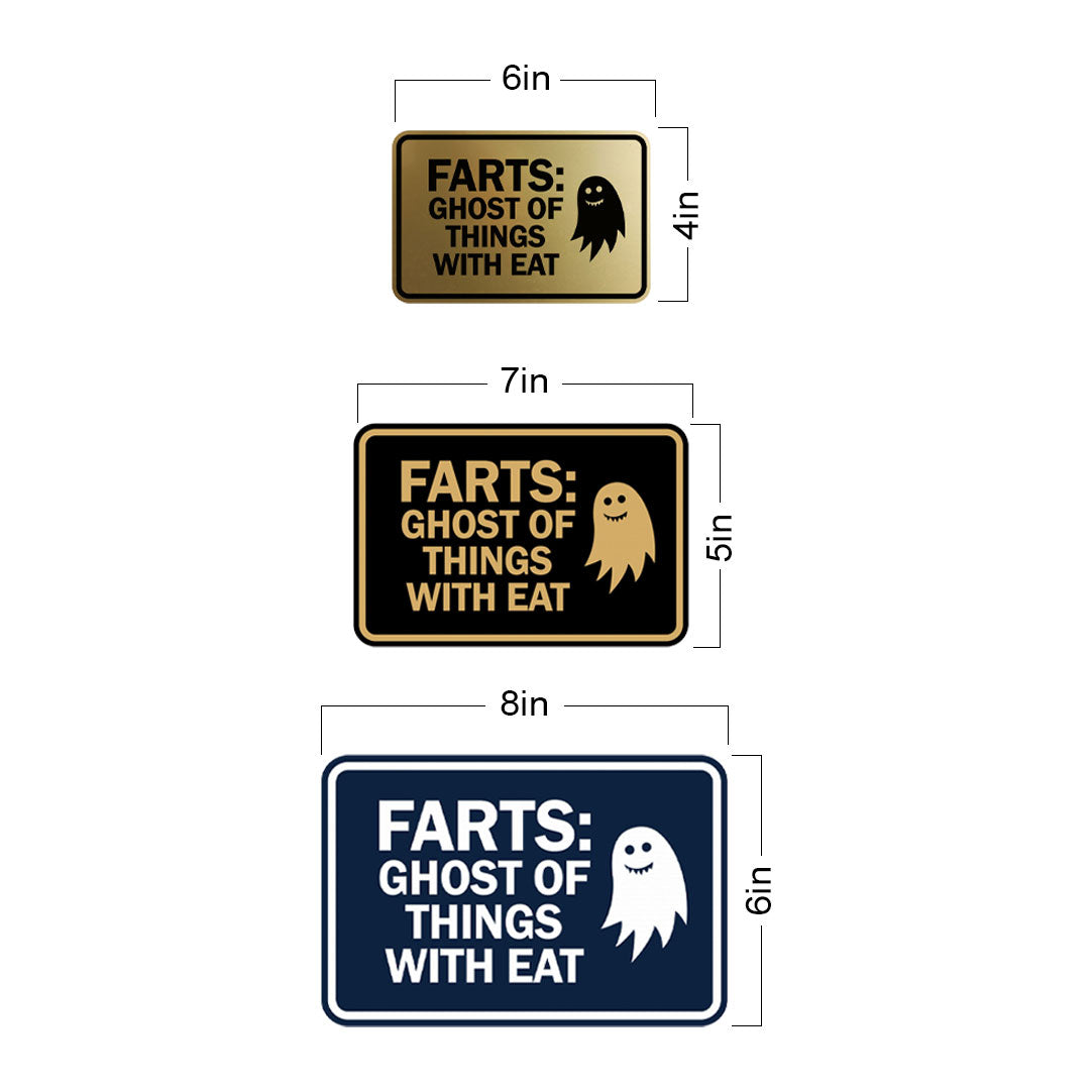 Signs ByLITA Classic Framed Farts: Ghost Of Things With Eat Wall or Door Sign