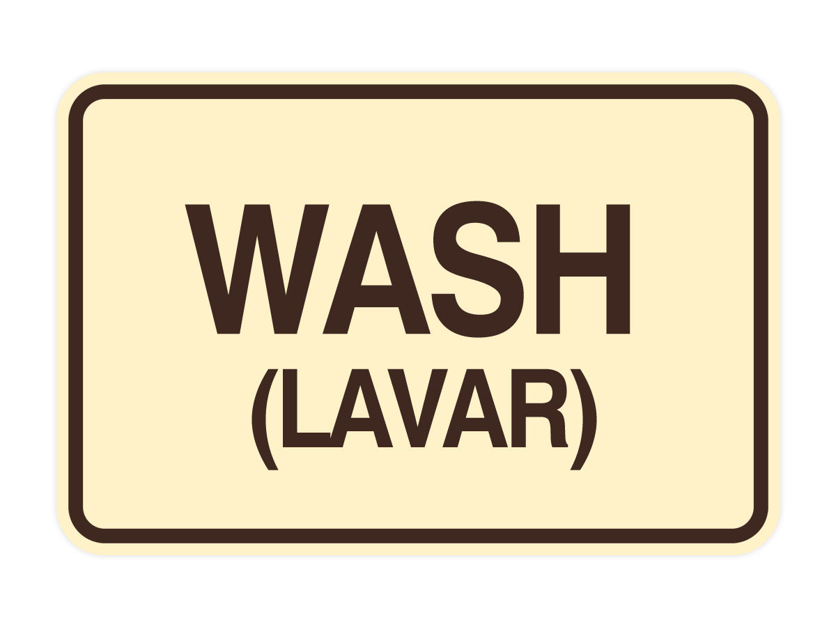 Signs ByLITA Classic Framed Wash (Lavar) Wall or Door Sign
