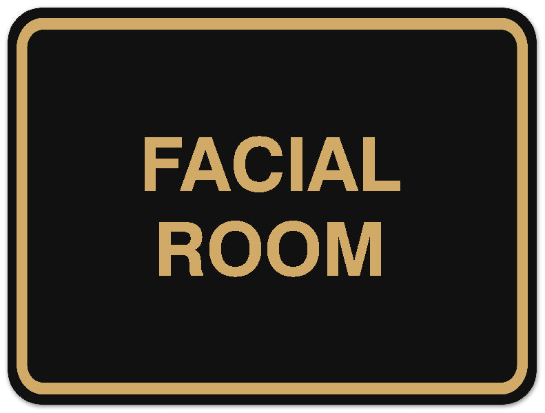 Signs ByLITA Classic Framed Facial Room Sign - Easy Installation | Durable Wall or Door