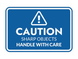 Signs ByLITA Classic Framed Caution: Sharp Objects - Handle with Care Door or Wall Sign Easy Installation | Health And Safety | Building And Warning Signs