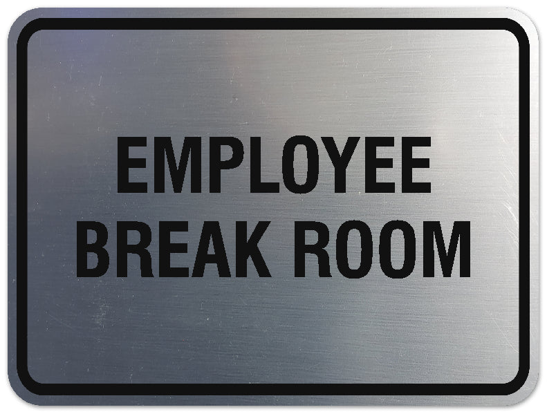 Signs ByLITA Classic Framed Employee Break Room Sign - Easy Installation | Durable Wall or Door