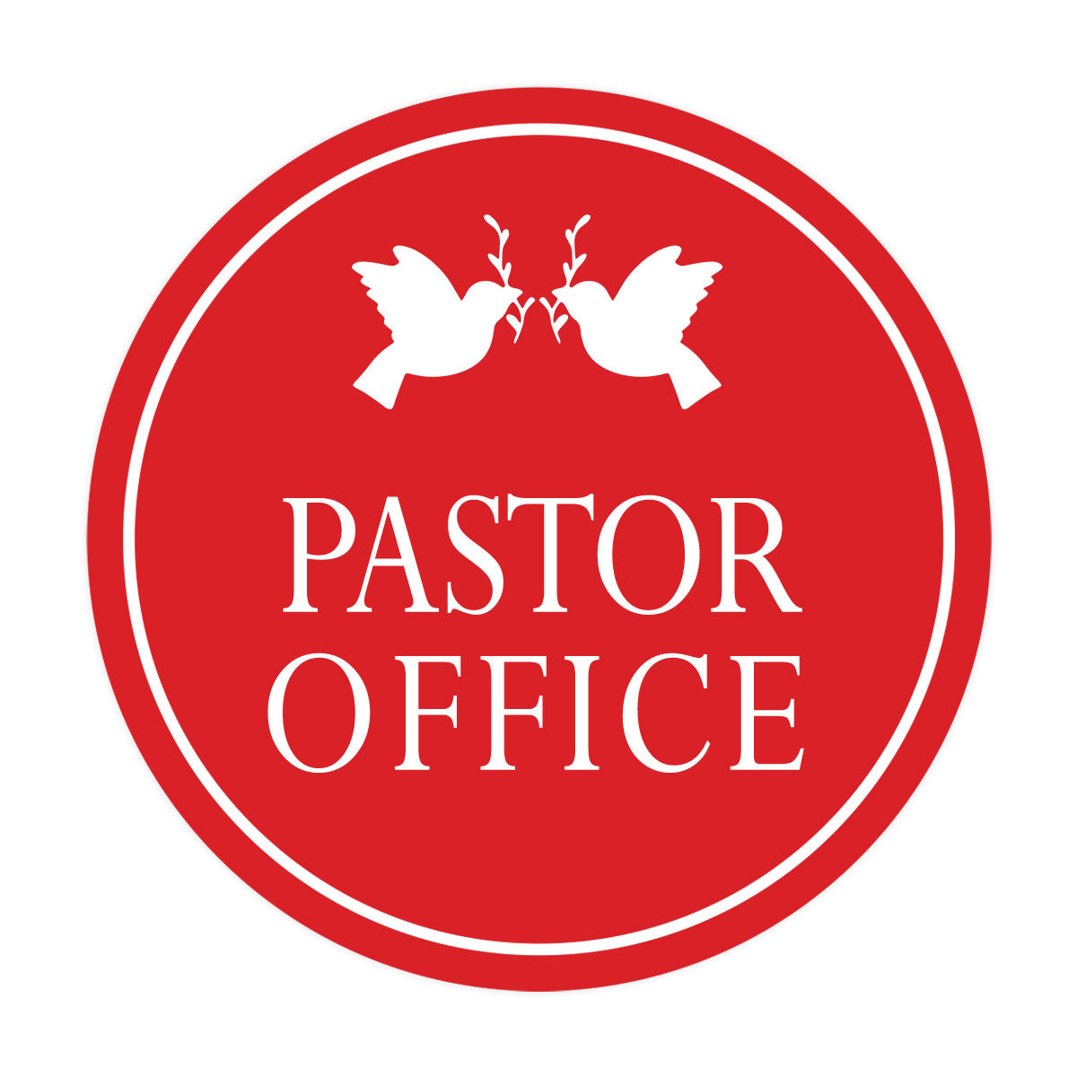 Signs ByLITA Circle Pastor Office Wall or Door Sign