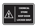 Signs ByLITA Classic Framed Chemical Store Keep Door Locked Shut Door or Wall Sign Easy Installation | Health And Safety | Building And Hospitality Signs