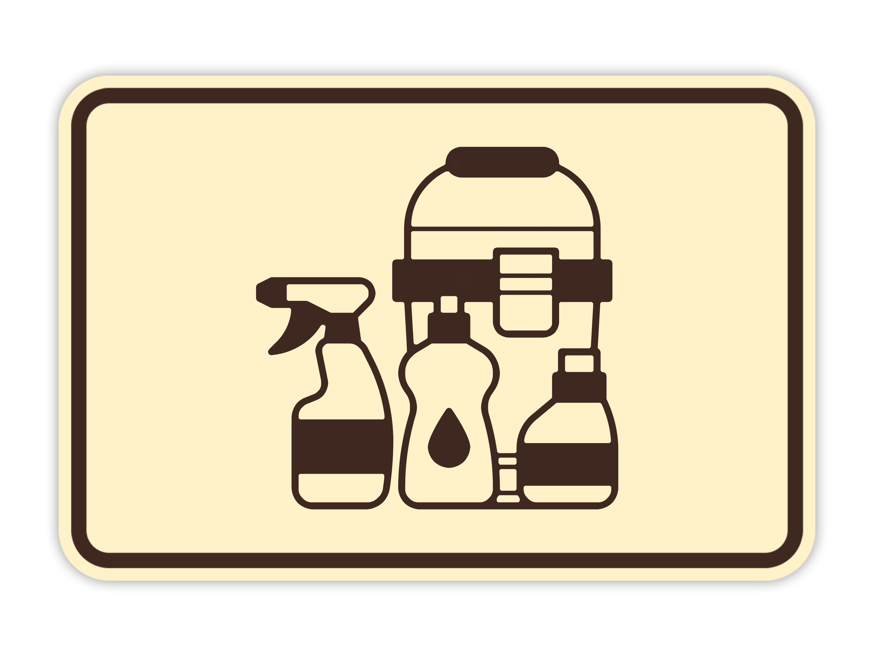 Signs ByLITA Classic Framed Cleaning Supplies Graphic Wall or Door Sign