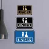 Signs ByLITA Classic Framed Unisex Vintage Bathroom Wall or Door Sign