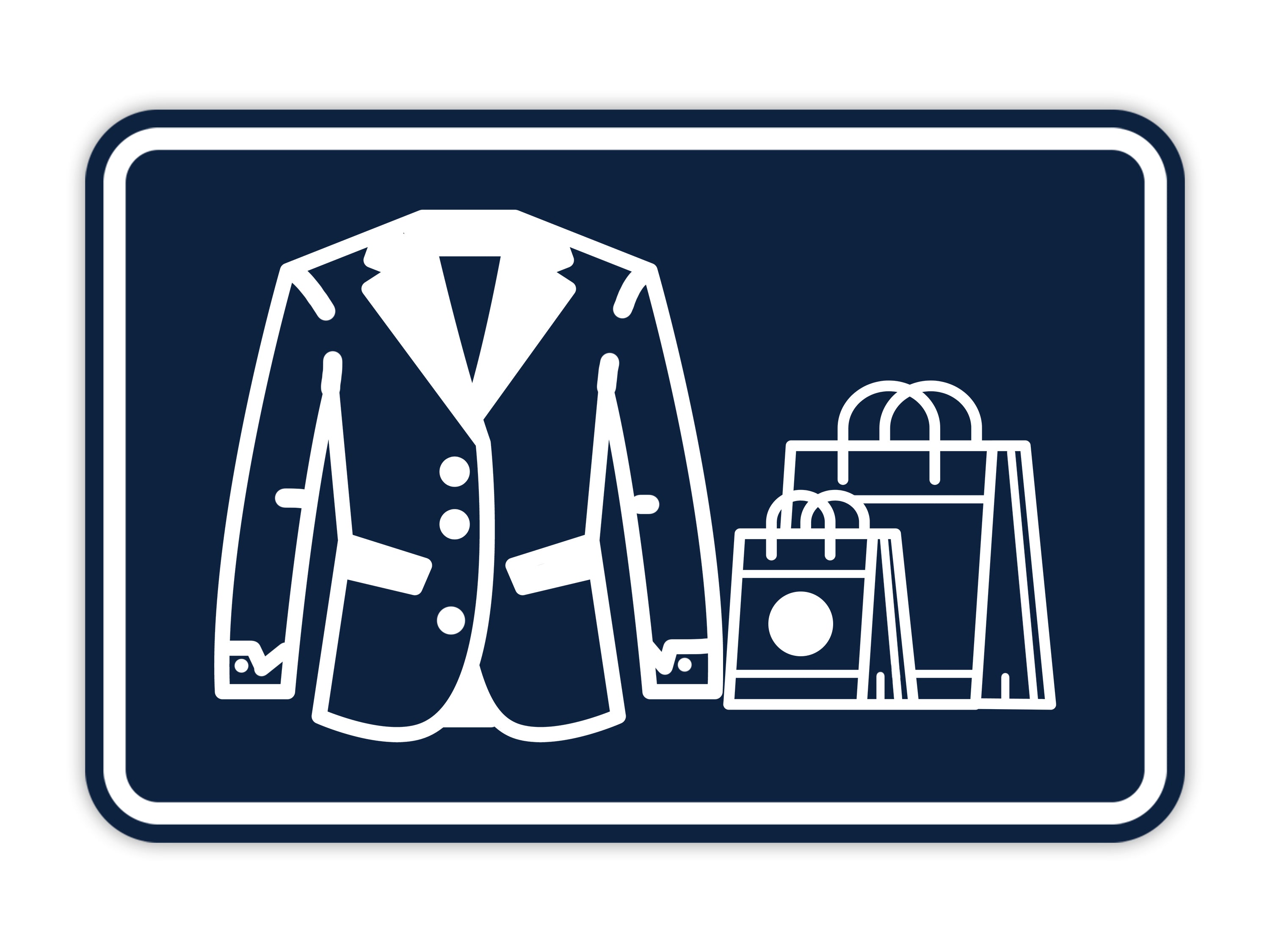 Signs ByLITA Classic Framed Coat and Bags Check Graphic Wall or Door Sign