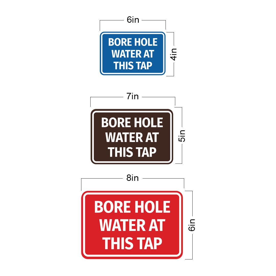 Signs ByLITA Classic Framed Bore Hole Water At This Tap Door or Wall Sign | Eco-Friendly Home Signs