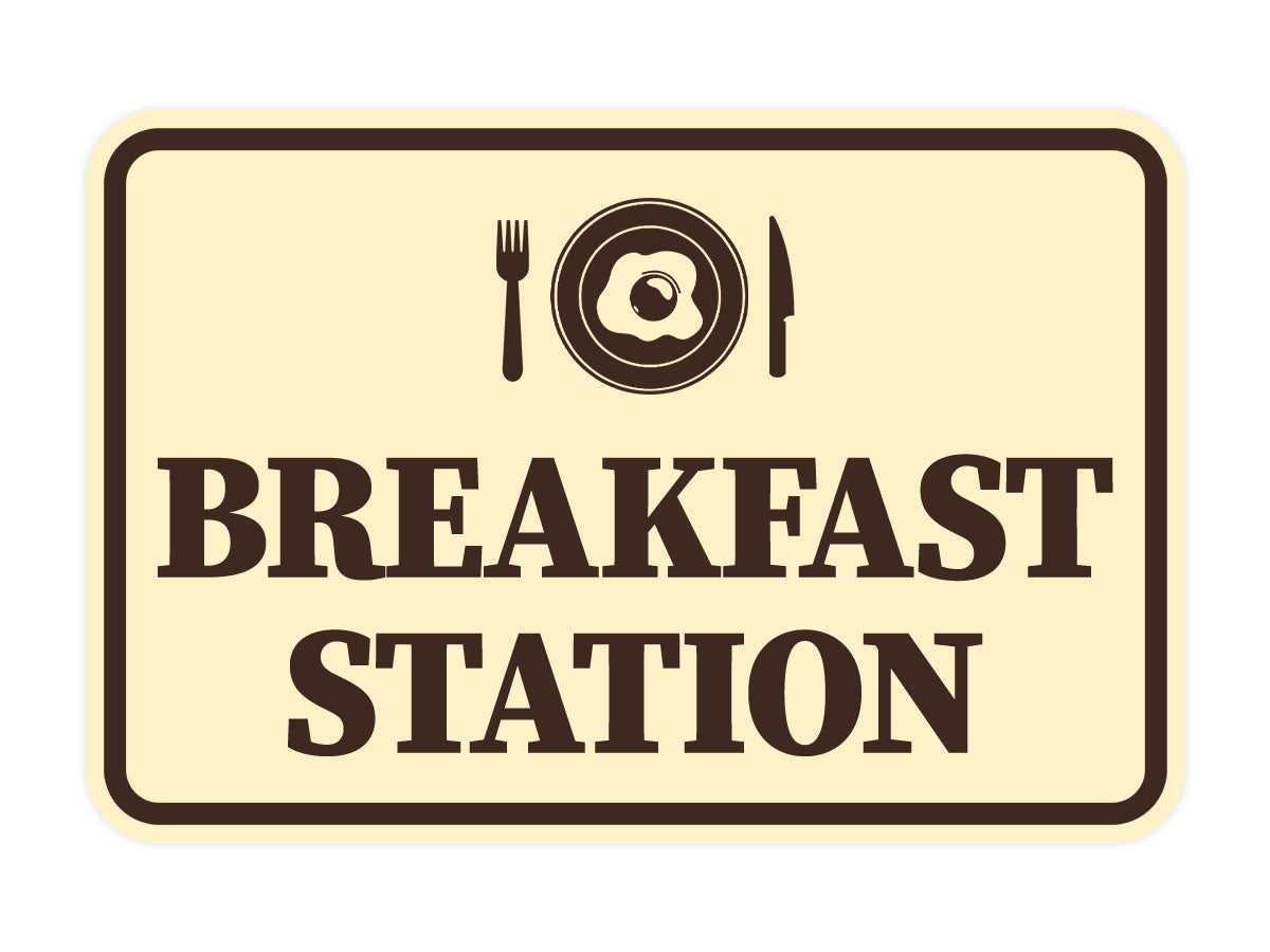 Signs ByLITA Classic Framed Breakfast Station Wall or Door Sign