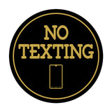 Signs ByLITA Circle No texting (Cellphone) Wall or Door Sign