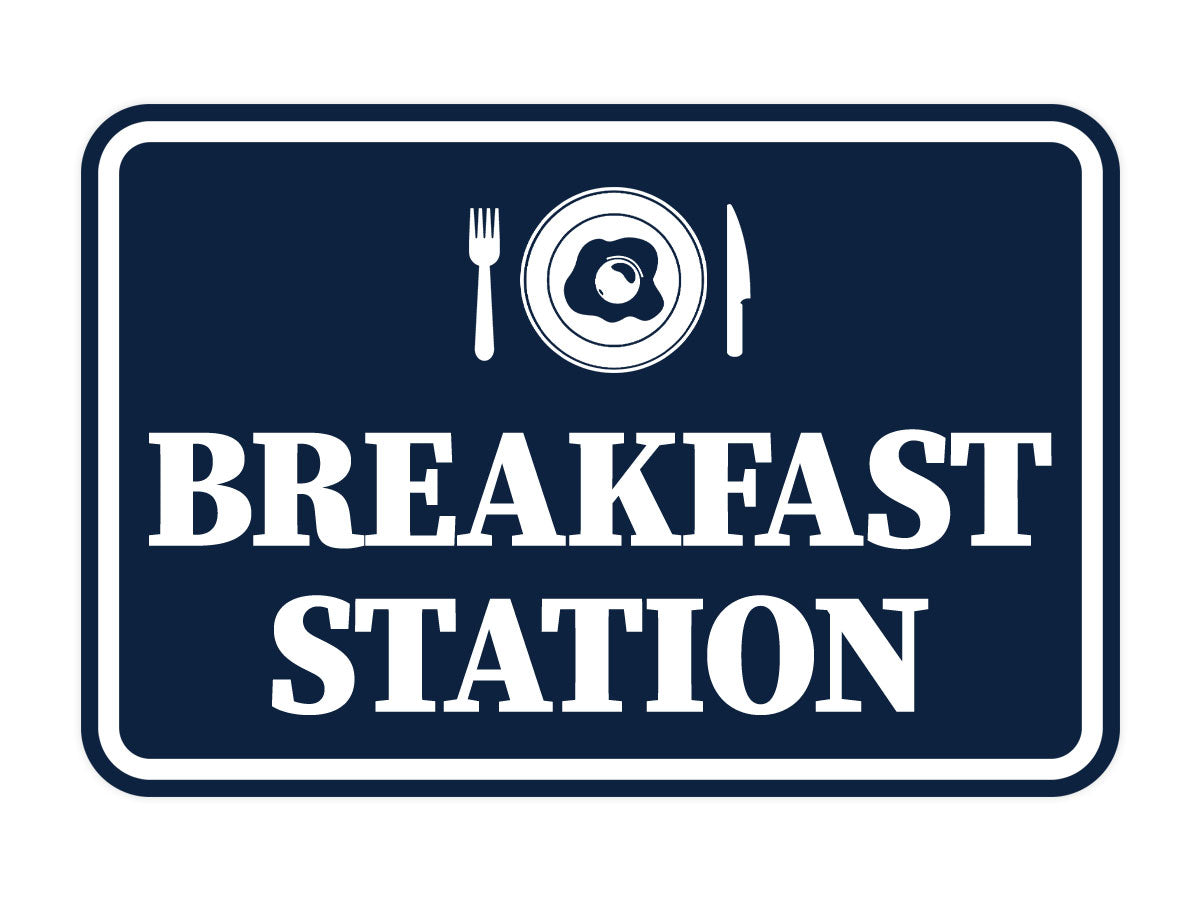 Signs ByLITA Classic Framed Breakfast Station Wall or Door Sign