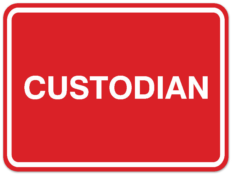 Signs ByLITA Classic Framed Custodian Sign - Easy Installation | Durable Wall or Door Sign