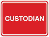 Signs ByLITA Classic Framed Custodian Sign - Easy Installation | Durable Wall or Door Sign