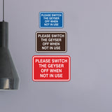 Signs ByLITA Classic Framed Please Switch The Geyser Off When Not In Use Door or Wall Sign | Eco-Friendly Home Signs
